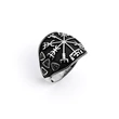 Ezüst Vegvisir férfi pecsétgyűrű