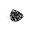 Ezüst Vegvisir férfi pecsétgyűrű