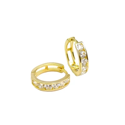 Arany gyermek köves karika fülbevaló