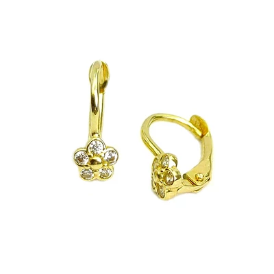 Arany köves gyermek patentzáras fülbevaló