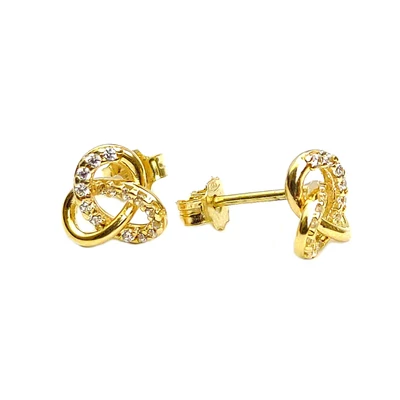 Arany fonott köves fülbevaló