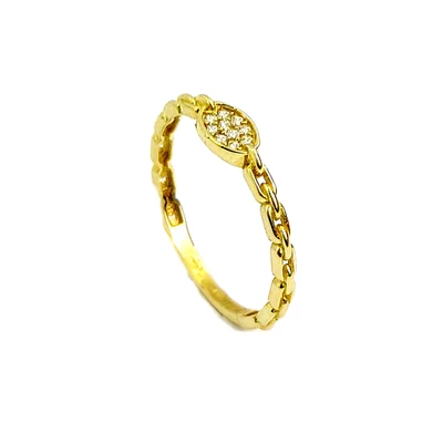 Arany női lánc mintás gyűrű 