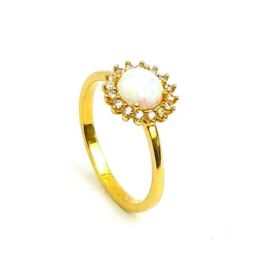 Arany női gyűrű opál kővel
