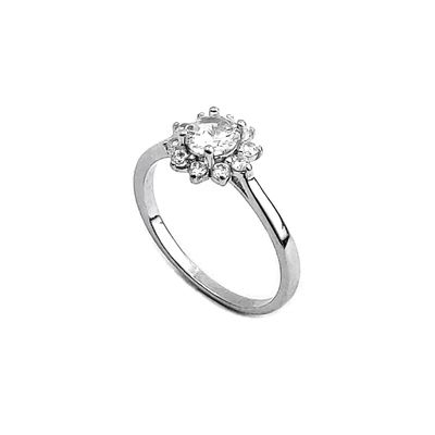 Ezüst női eljegyzési gyűrű