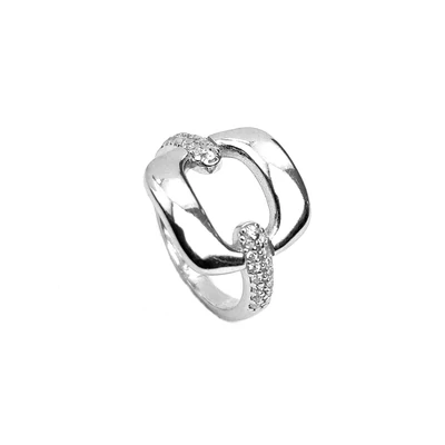 Ezüst köves design gyűrű