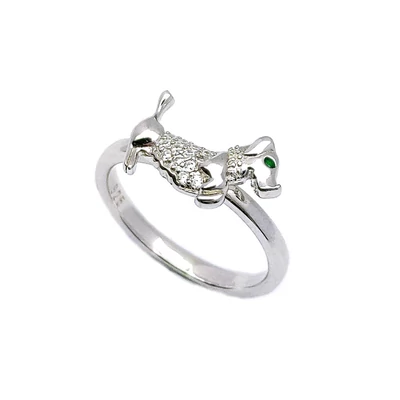 Ezüst kutyás gyűrű