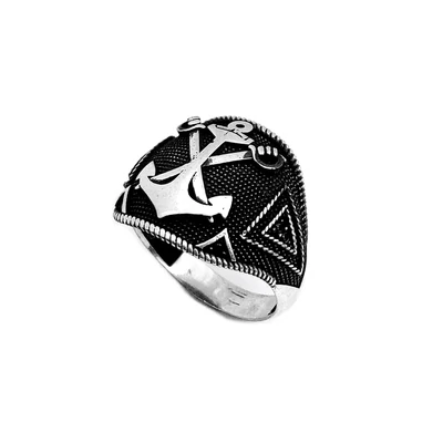 Horgonyos ezüst pecsétgyűrű