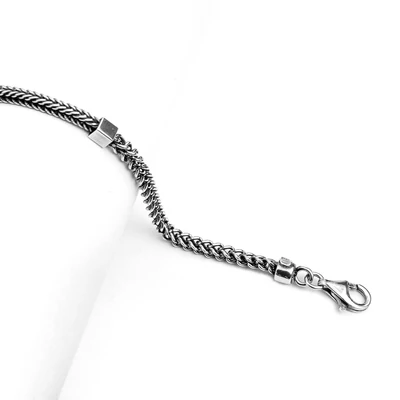 Ezüst férfi karkötő