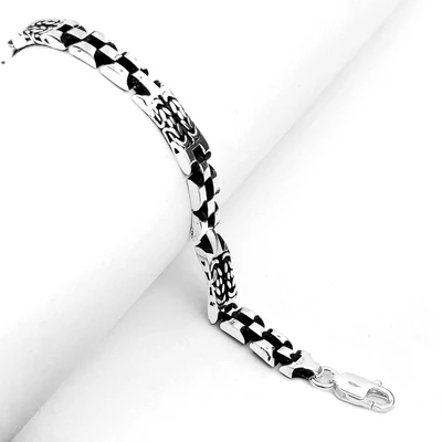 Ezüst férfi karkötő