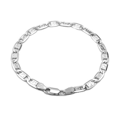 Ezüst görög mintás gucci karlánc