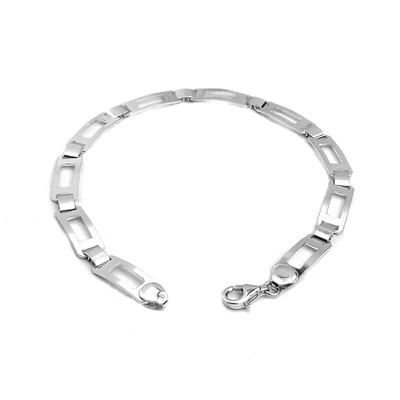 Ezüst szelvényes karlánc